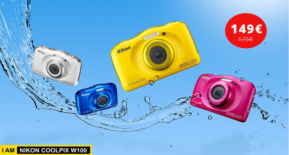 Nikon Coolpix W100 - компактная камера с защита от воды и падений, теперь по хорошей цене