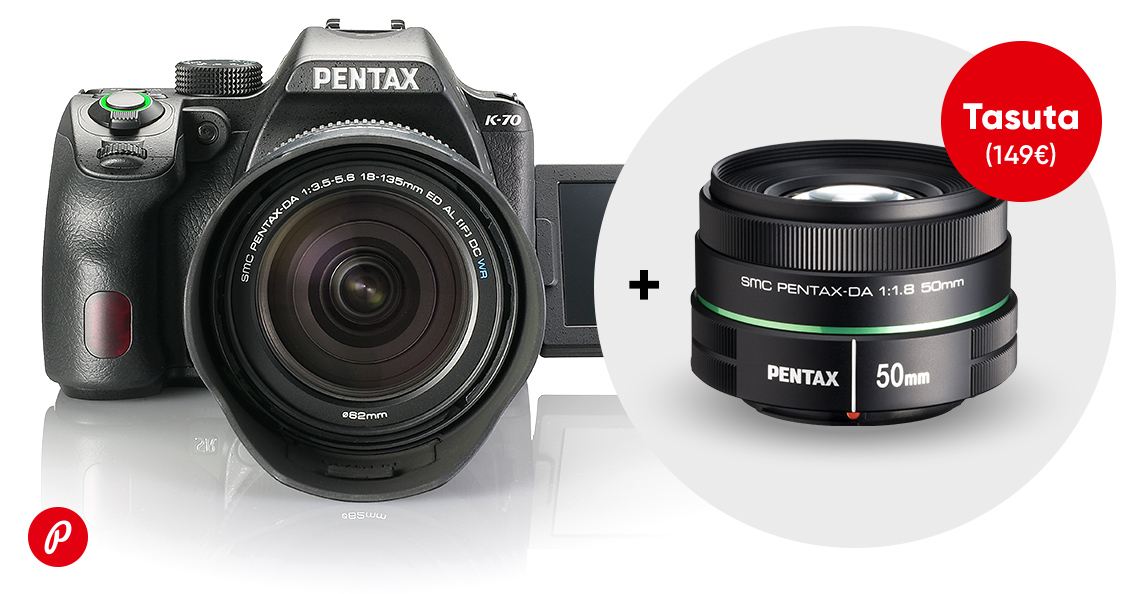 Спецпредложение: Pentax K-70 до 100€ дешевле + светосильный подарок
