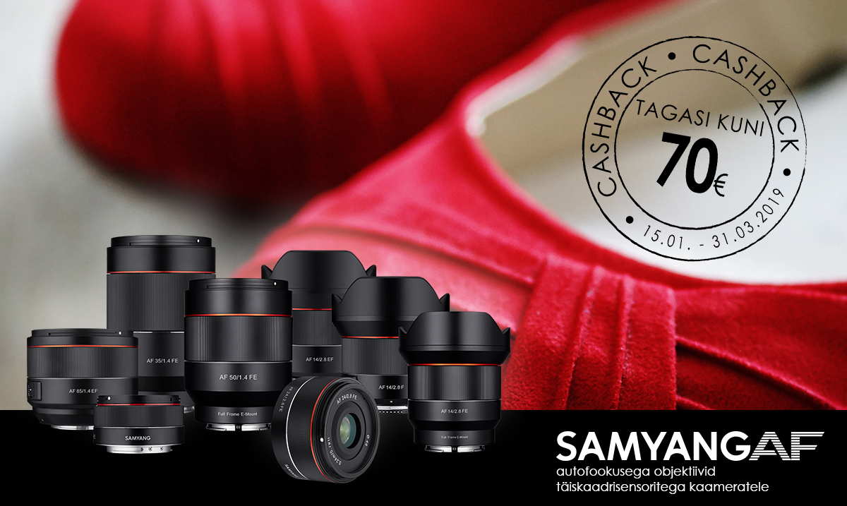 При покупке выбранного объектива Samyang AF получишь 30-70€ назад