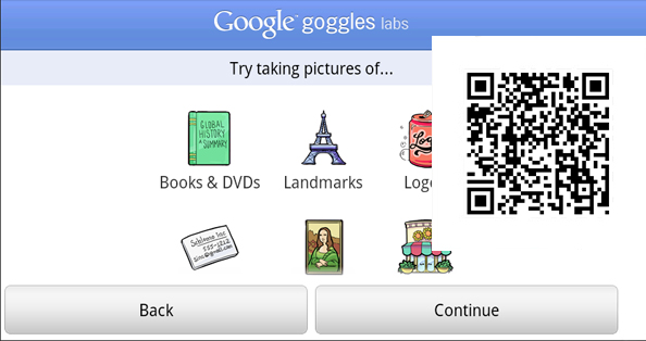 Nädala rakendus Androidile 7. Google Goggles