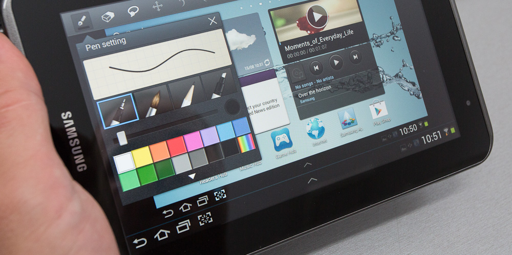 Кнопки звука планшет Samsung Galaxy Tab 2 10.1 сам по себе.