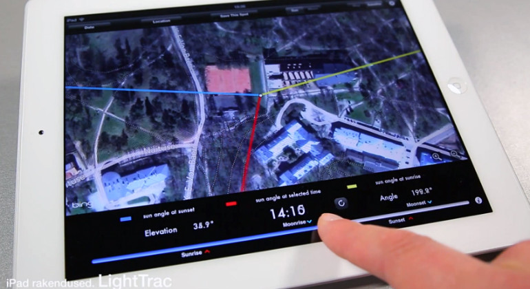 iPad tahvelarvuti rakendus #1 - LightTrac. Vaata, kust päike paistab 