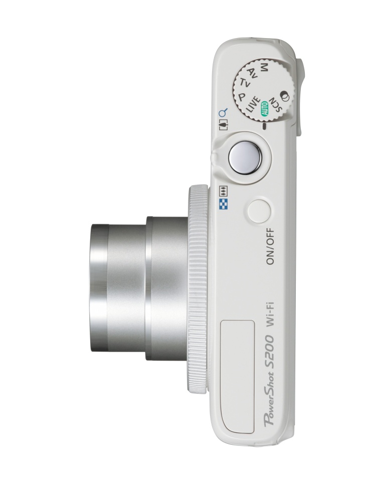PowerShot S200 WHITE TOP LENS OUT