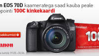 Canon EOS 70D ostul saad kingituseks Photopointi 100€ kinkekaardi