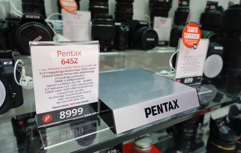 Varastatud Pentax 645Z keskformaatkaamera leidjale 1000€ vaevatasu