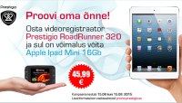 Prestigio autokaamera Road Runner 320 ostul võid võita iPad Mini