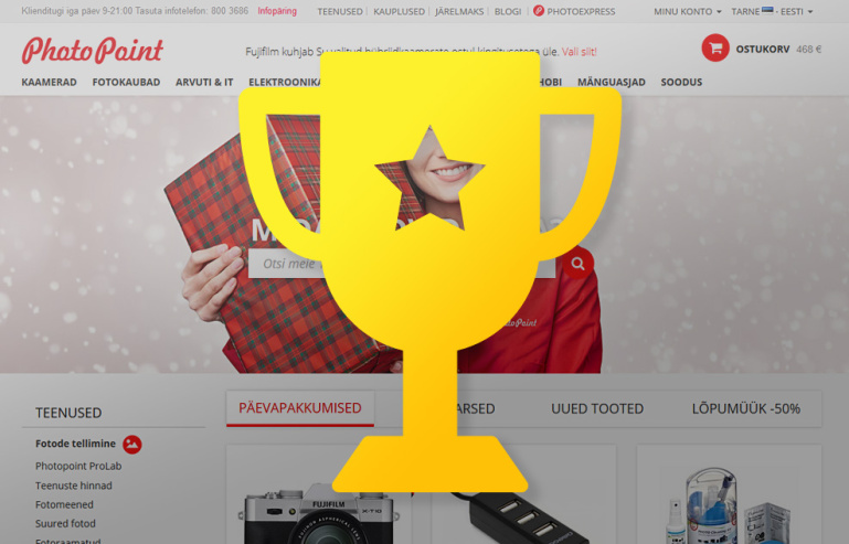 Photopointi e-pood valiti Eesti kõige kasutajasõbralikuma veebipoe konkursil finaali