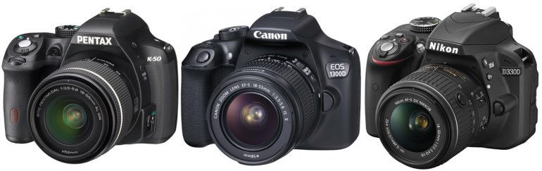 Millist soodsat peegelkaamerat valida? Pentax K-50 vs Canon EOS 1300D vs Nikon D3300