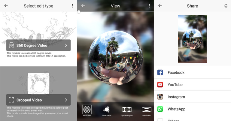360° videote töötlemise rakendus "THETA+ Video" on nüüd saadaval ka Android nutitelefonidele