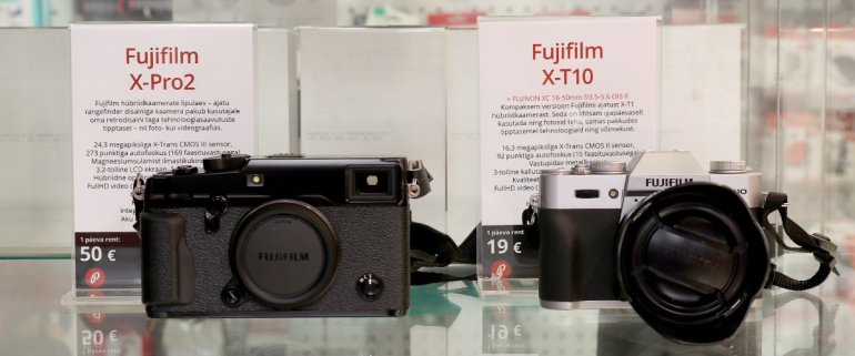 Nüüd Tallinnas rentimiseks saadaval: Fujifilm X-Pro2 ning Fujifilm X-T10