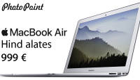 Maailma ühe ihaldusväärseima sülearvuti Apple Macbook Air hind nüüd alates 999€