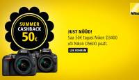 Just nüüd - saa Nikon D3400 või D5600 ostul Nikonilt 50€ tagasi