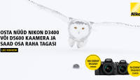 Just nüüd - populaarse Nikon D3400 või D5600 ostul Nikonilt kuni 100€ tagasi