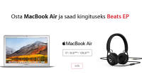Ihaldusväärse Apple MacBook Air ostul saad kaasa kvaliteetse kingituse