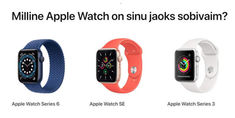 Milline nutikell on Sulle parim – Apple Watch 3, Watch SE või Apple Watch 6?