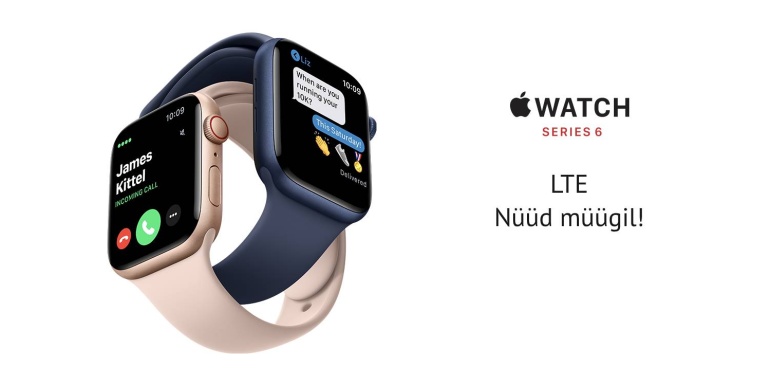 Ole esimeste hulgas ja telli Apple Watch Series 6 (GPS + Cellular) nutikell ära