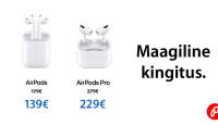 Apple AirPods ja AirPods Pro juhtmevabad kõrvaklapid on müügil soodushinnaga