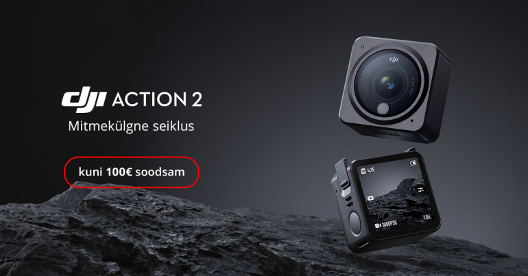 DJI Action 2 seikluskaamera on 80-100€ soodsam