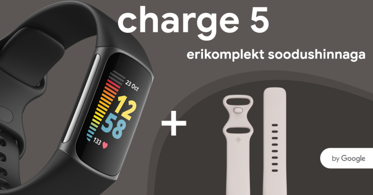 Fitbit Charge 5 kinkekomplekt on müügil talvise soodushinnaga