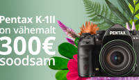 Pentax peegelkaamerate lipulaeva K-1 II on vähemalt 300€ soodsam