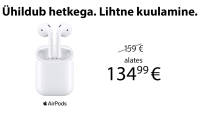 Ülipopid Apple AirPods juhtmevabad kõrvaklapid on müügil soodushinnaga