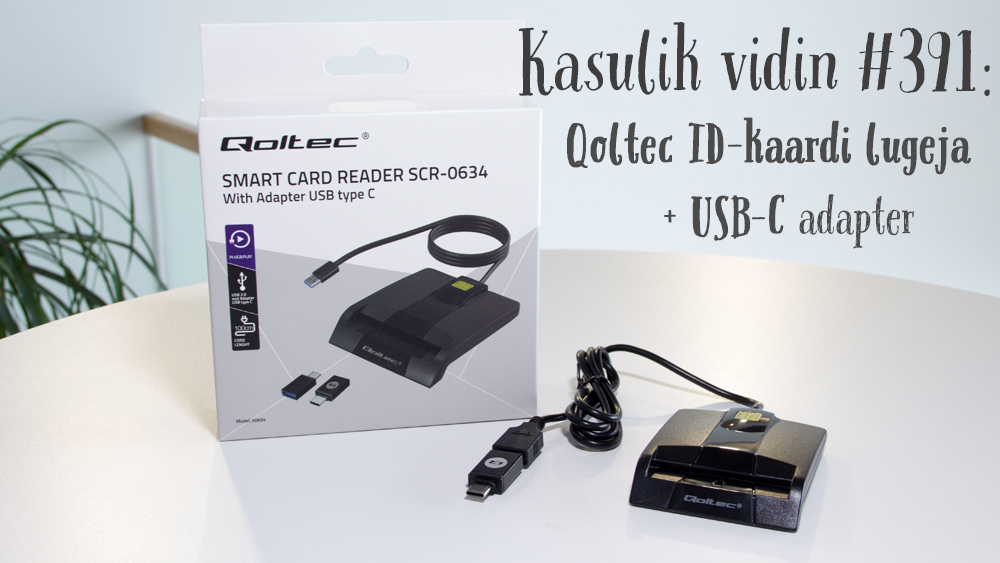 Qoltec ID-kaardi lugeja + USB-C adapter