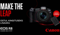 KUNI 31. MAI: Canon EOS R8 täiskaadri ostul saad kaasa särtsu täis kingituse