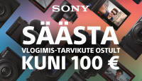 Sony ZV-seeria vlogkaamera ostul saad valitud tarvikuid ning objektiive 100€ odavamalt