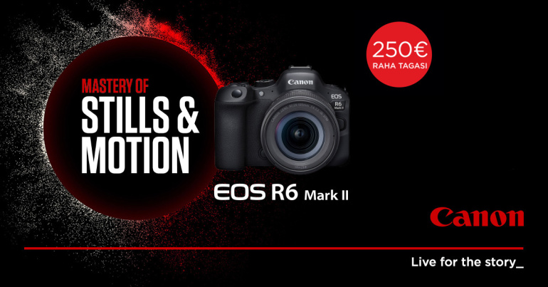 MEGADIIL: Canon EOS R6 Mark II ostul säästad kokku vähemalt 550€