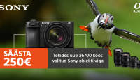 Telli Sony a6700 koos valitud Sony objektiiviga ja säästad 250€