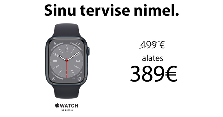 Auhinnatud Apple Watch 8 nutikell on müügil suvise soodushinnaga