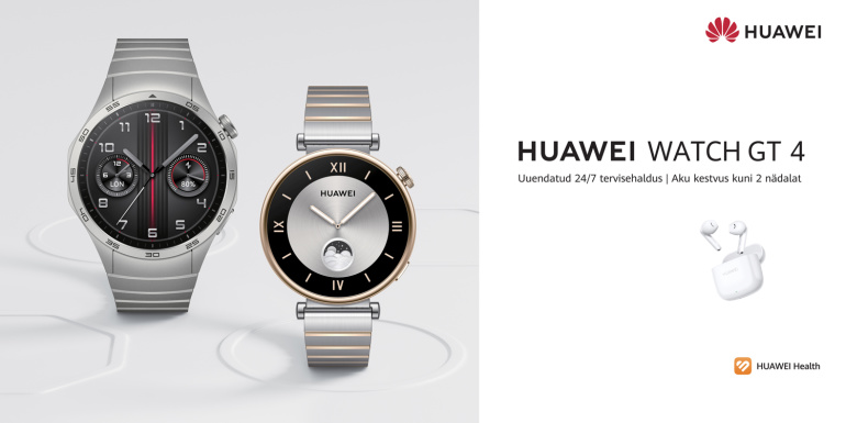 Huawei Watch GT 4 nutikella ostul saad kingituseks juhtmevabad kõrvaklapid