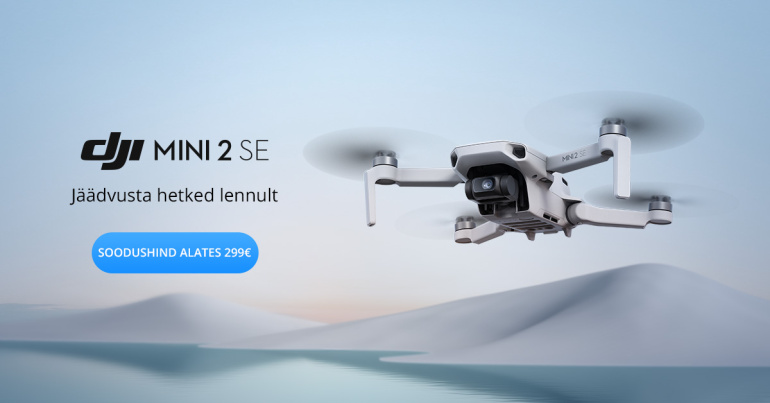 Suvehinnaga DJI Mini 2 SE pisikese drooni abil jäädvustad elamused lenneldes