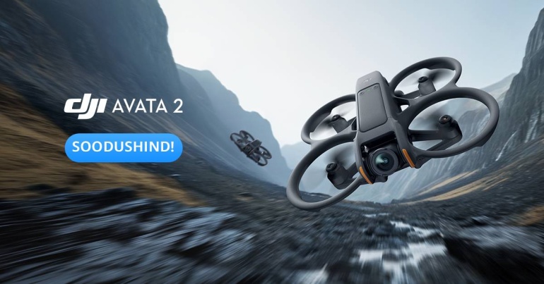 Valluta soodushinnaga DJI Avata 2 Pro-View Combo abil taevas