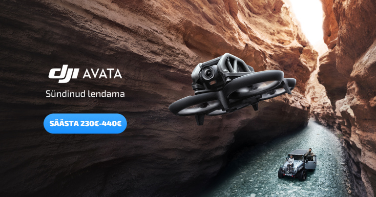 DJI Avata fpv-droonikomplekti ostul säästad praegu 230-440€