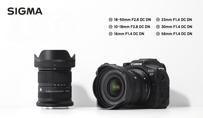 Saabumas on 6 uut Sigma objektiivi, mis on disainitud Canon RF-bajonetile