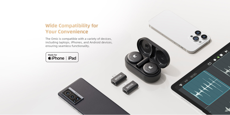 Boya Omic on kompaktne juhtmevaba mikrofonisüsteem Sinu nutitelefonile