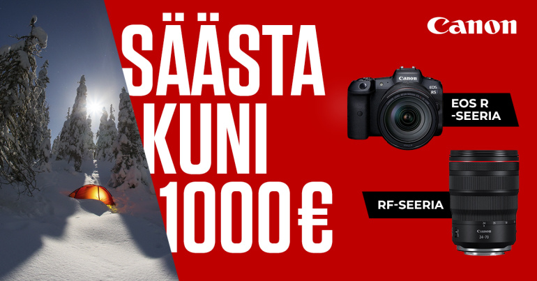 Valitud Canon EOS R kaamera või RF objektiivi ostul säästad lausa kuni 1000€!